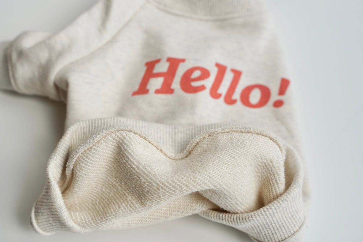 Hello! 裏毛スウェットトップス/ロンパース (オートミール)