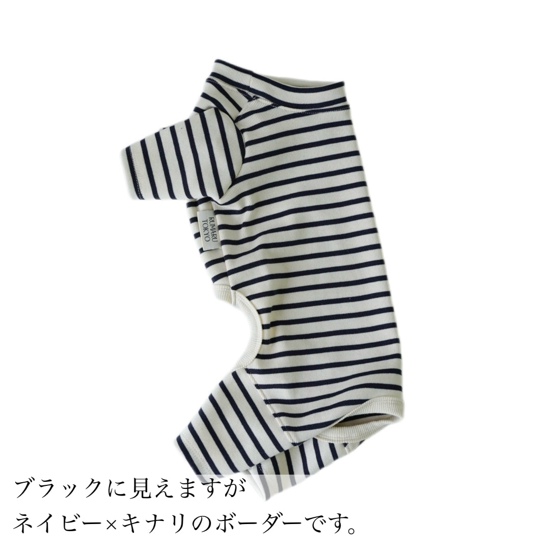 結び目トップス/ロンパース (ボーダー)