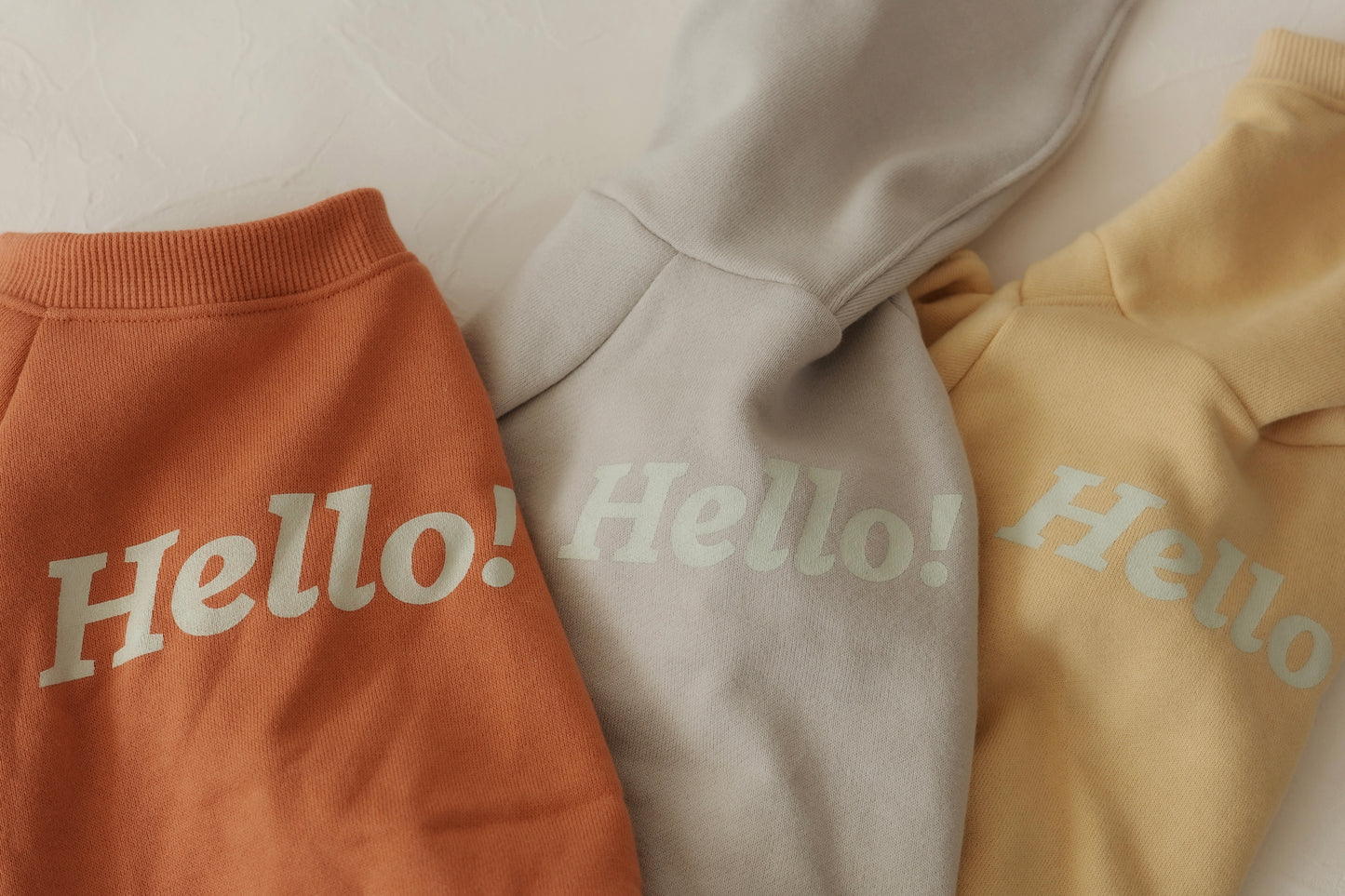 Hello! 裏毛スウェットトップス/ロンパース (クリームイエロー)