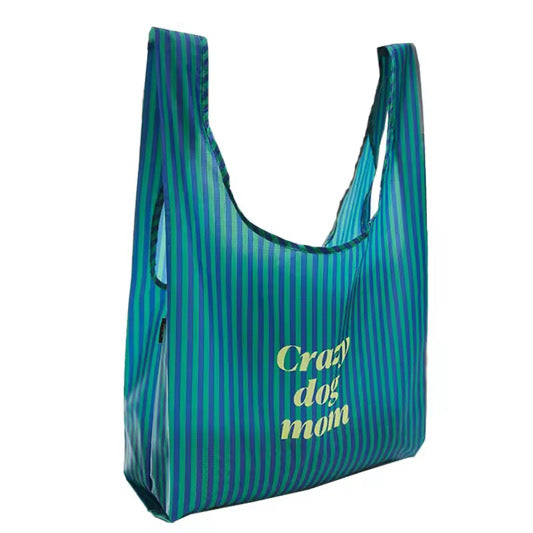 eco bag regular (green×navy stripe)