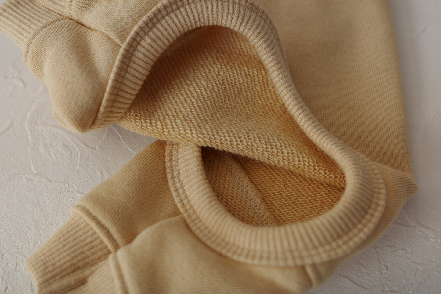 Hello! 裏毛スウェットトップス/ロンパース (クリームイエロー)