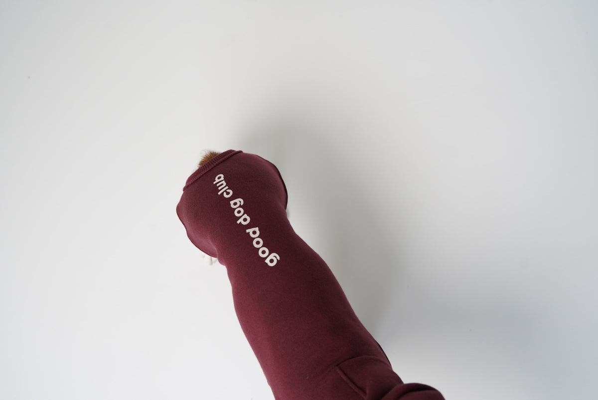 good dog club 裏毛スウェットトップス/ロンパース (ワイン)　