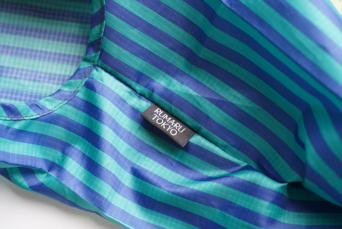 eco bag regular (green×navy stripe)