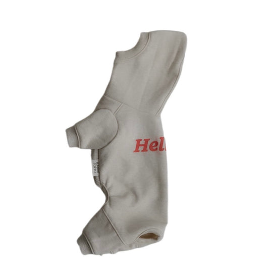 Hello! 裏毛スウェットトップス/ロンパース (オートミール)