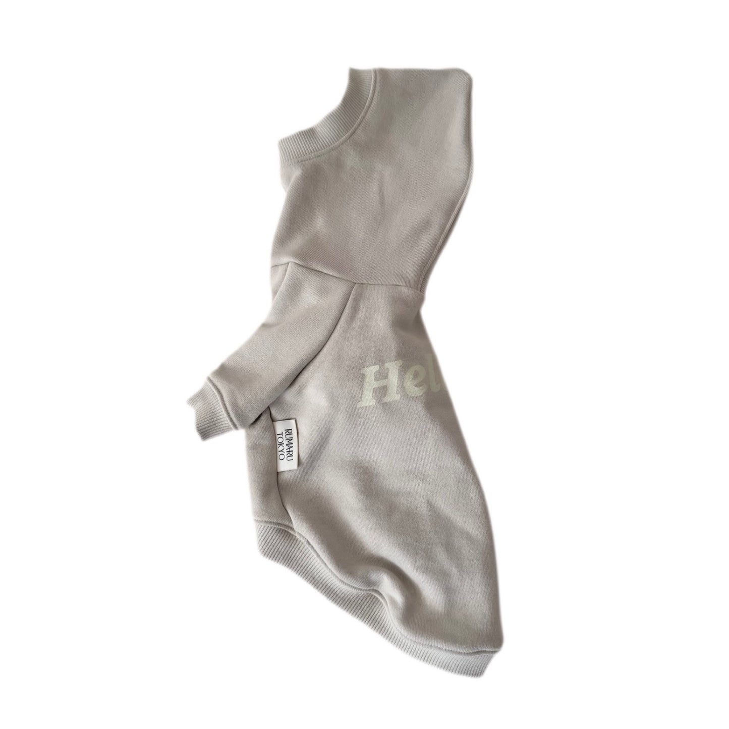 Hello! 裏毛スウェットトップス/ロンパース (ペールグレー)