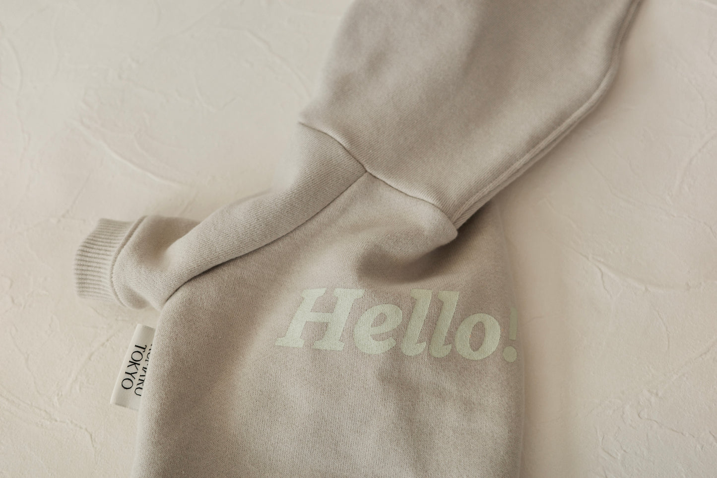 Hello! 裏毛スウェットトップス/ロンパース (ペールグレー)