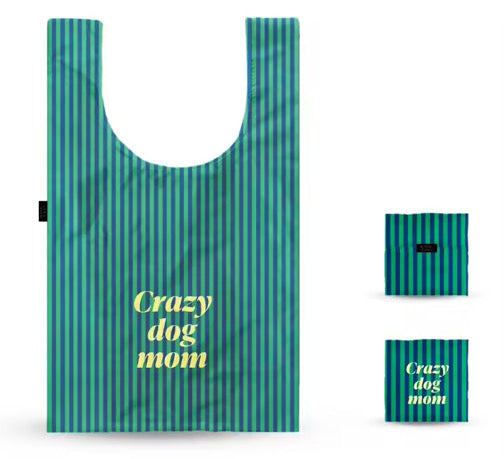 eco bag regular (green×navy stripe)