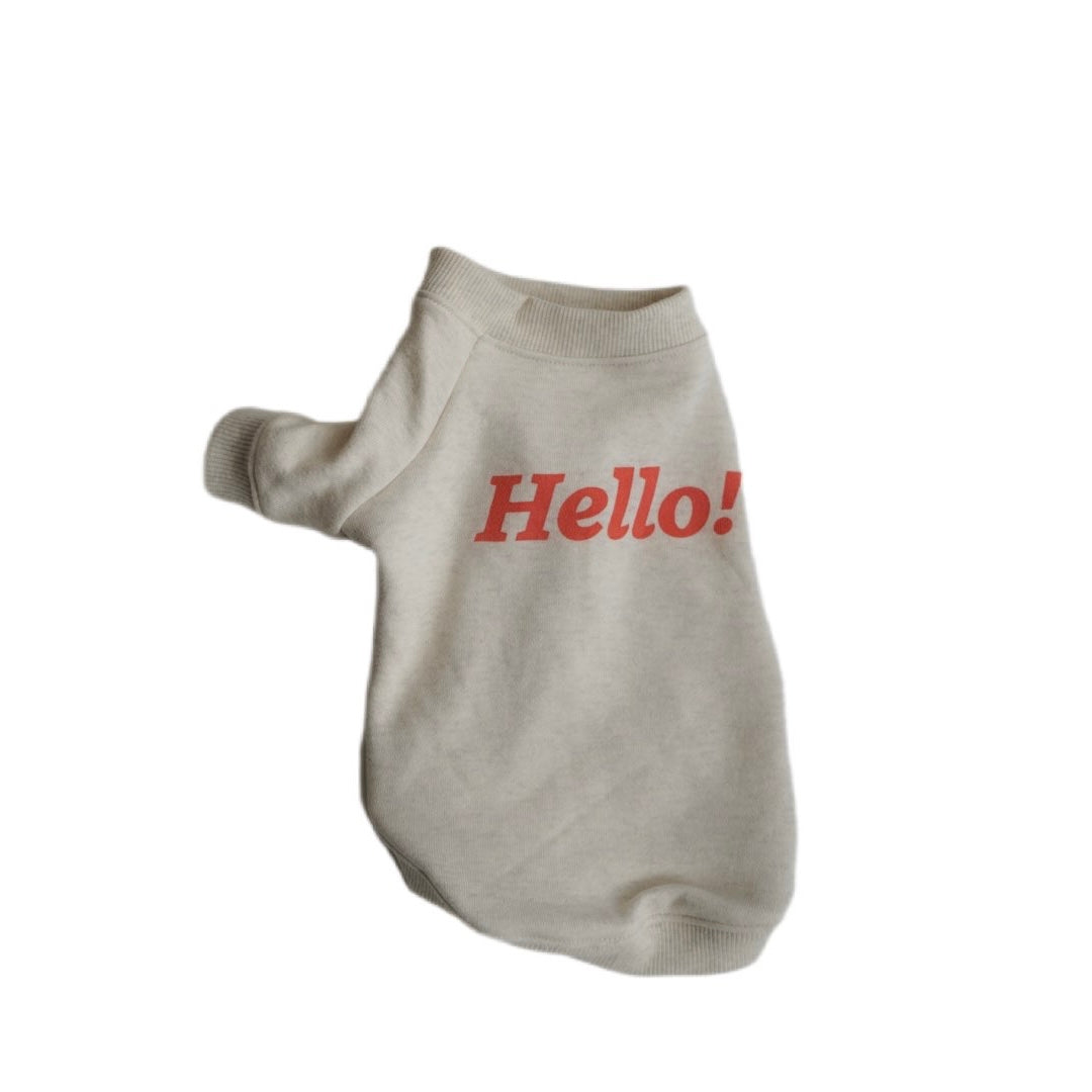 Hello! 裏毛スウェットトップス/ロンパース (オートミール)