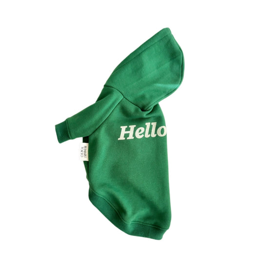 Hello! 裏毛スウェットトップス (グリーン)